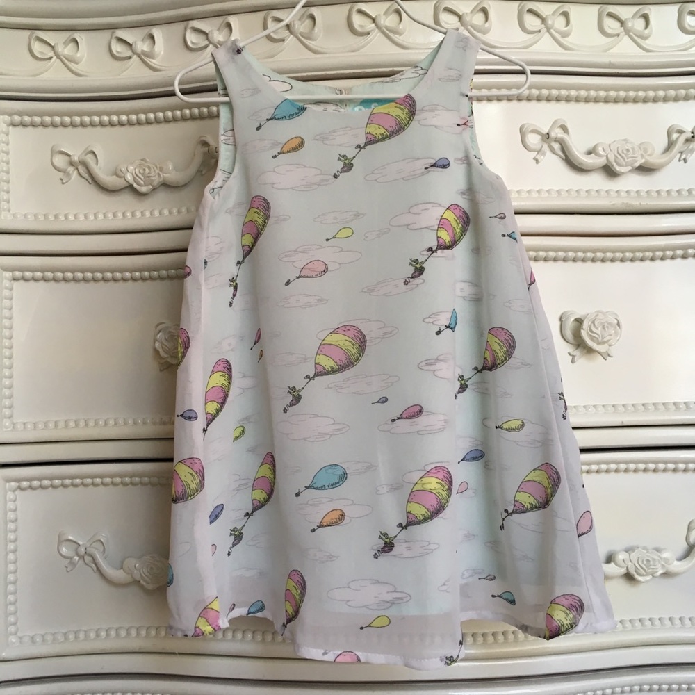 Dr Seuss chiffon overlay dress 2t matching